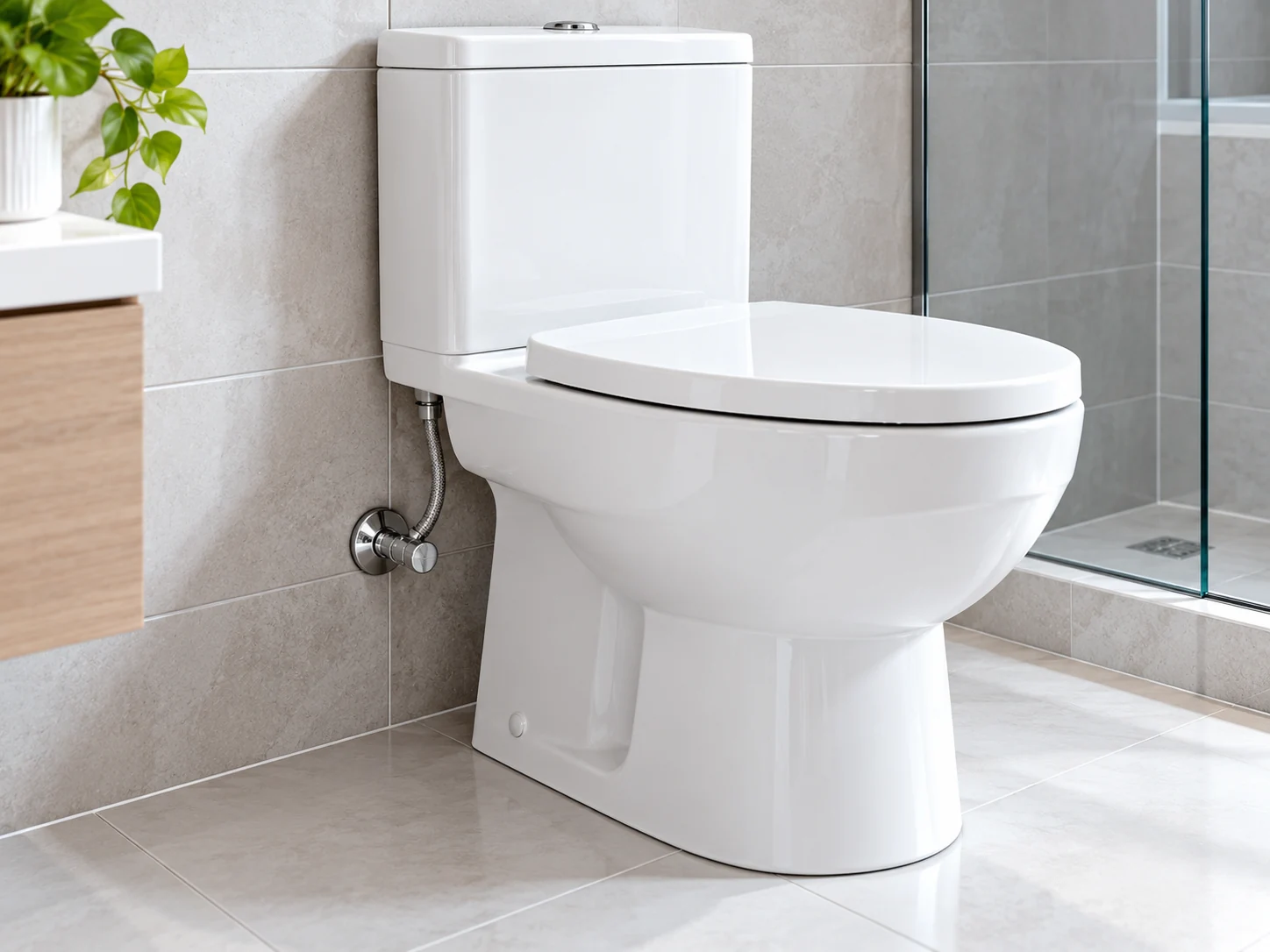 Illustrative toilet and bathroom plumbing
